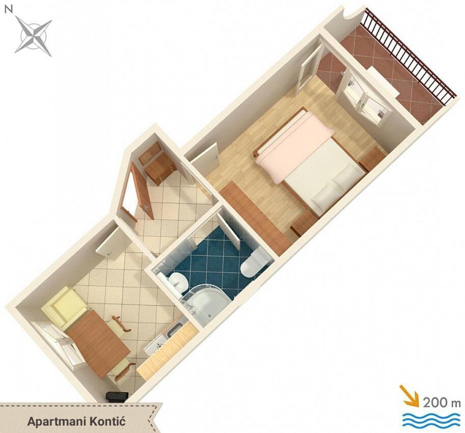 Apartmani Kontic Baška Voda Exterior foto